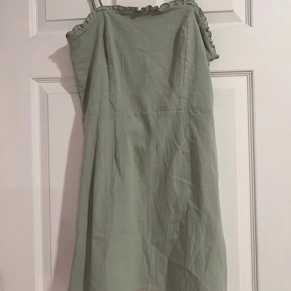 PacSun | Dresses | Pacsun Sage Green Linen Mini Dress | Poshmark
